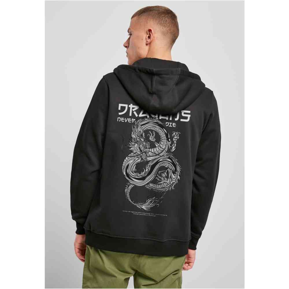 Mister Tee - Dragons Never Die Heavy Vest met capuchon - Zwart